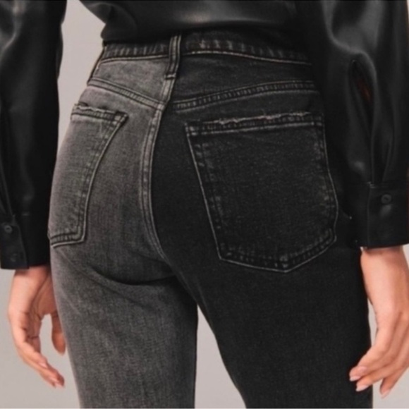 Abercrombie & Fitch High Rise Two Toned Grey Skinny Sz 25/0 Short - Picture 2 of 6